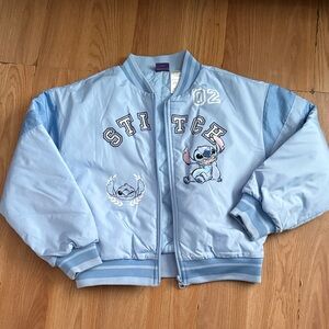 Disney Stitch Light Blue Puffer Jacket